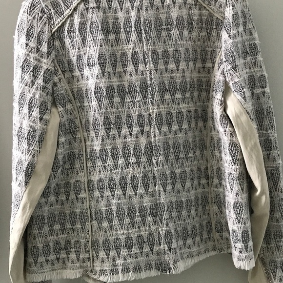 IRO - slight metallic KNIT w/ leather moto jacket - Picture 4 of 7